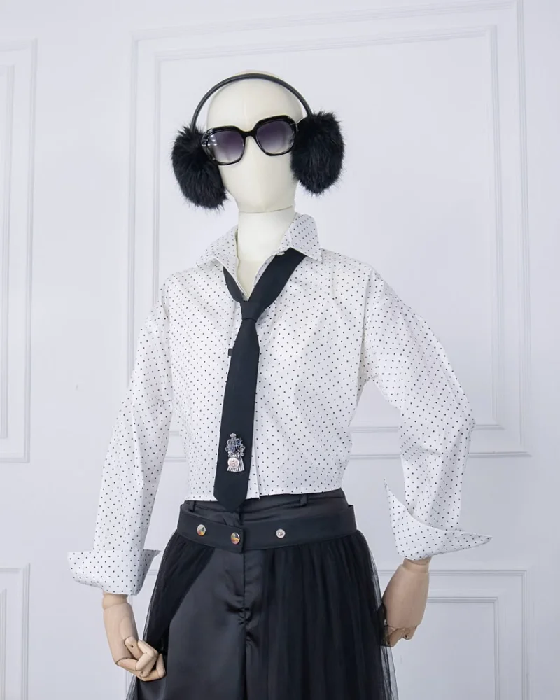 Camisa cropped puntos